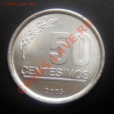 УРУГВАЙ 50 сентесимо (2005) до 17.06. (22.00) - Уругвай 50 сентесимо (2005) Р
