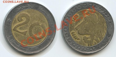 С рубля Алжир 20 динаров 1999 Биметалл ЛЕВ до 21.06.12 22:00 - 1