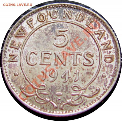 P44 Ag Ньюфаундленд 5¢ 1941c XF до 21.06 в 22°° - P44 NFLD 5c 1941c_2