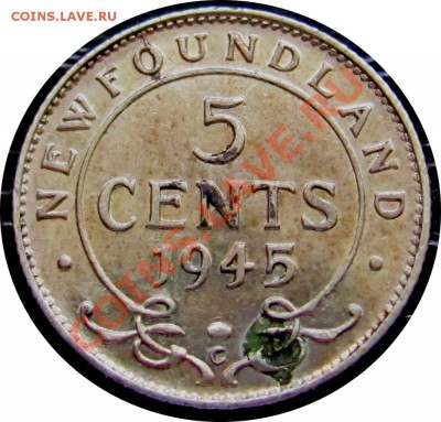 K84 Ag 5¢ Ньюфаундленд 1945c XF до 22.06 в 22°° - K84 5c NFLD 1945c_1