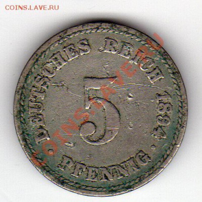 ГЕРМАНИЯ 5 ПФЕННИГОВ 1894А ДО 21.06.12 В 22.00МСК (2422) - img073