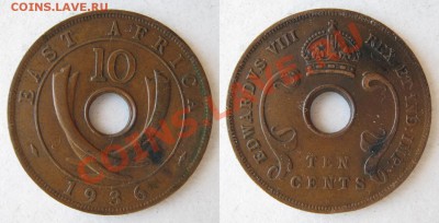 Разная инострань - 285 2 Брит Вост Африка 10 центов 1936