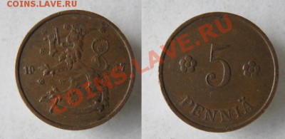 Разная инострань - 286 5 Финляндия 5 пенни 1937