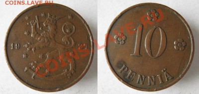Разная инострань - 288 2 Финляндия 10 пенни 1927