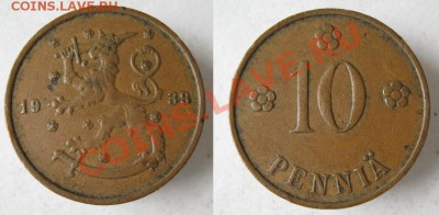 Разная инострань - 289 3 Финляндия 10 пенни 1939