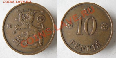 Разная инострань - 289 2 Финляндия 10 пенни 1938