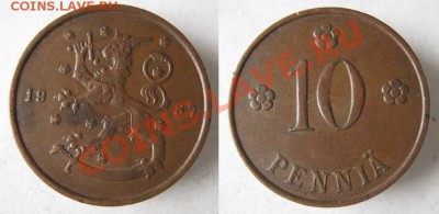 Разная инострань - 289 1 Финляндия 10 пенни 1937
