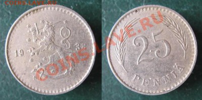Разная инострань - 290 3 Финляндия 25 пенни 1938