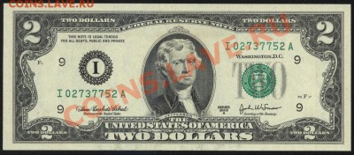 Банкноты США (2003А - 2009) в UNC (ПРЕСС) - 2