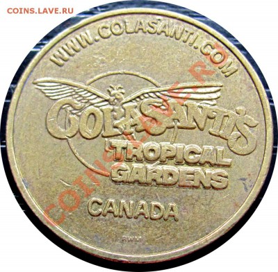 P72 Жетон Канада Colasantis Tropical Gardens 25.06 в 22°° - P72 Canada Colosanti Token_1