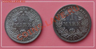 Германия 1 марка 1907, 1914 - 1 марка 1907, 1914 рев.JPG