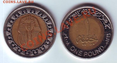 1 фунт 2008 - 40 руб. - Египет 1 фунт 2008