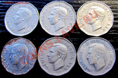 P78 Канада 5¢ 6 шт. 1947-49-50-51-51-52 до 28.06 в 22°° - P78 5c 1947-49-50-51-51-52_2