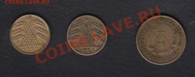 Германия 5 пфеннигов 1924A, 1925D +бонус до 25.06.2012 22-00 - Германия р