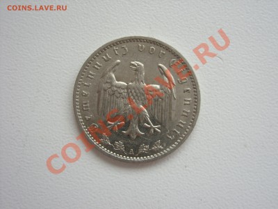 1 марка Германия. 3 Рейх. 1934A,D 1935A, 1937A,F. - 1 марка 1934 А - 2