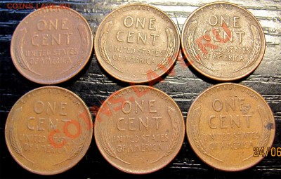 P93 США 1¢ 6 шт. 1951D-51-52D-53D-53-56 до 30.06 в 22°° - P93 USA 1c 6 pcs_2