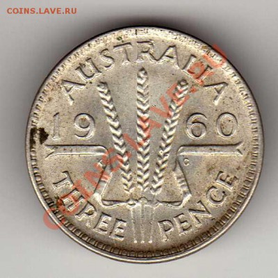 Ag АВСТРАЛИЯ 3 ПЕНСА 1960 ДО 28.06-22.00МСК (2650) - img613