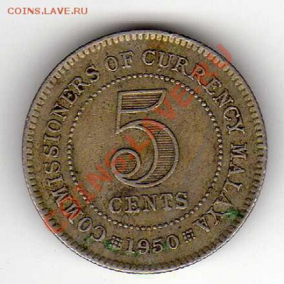 БРИТ.МАЛАЙЯ 5 ЦЕНТОВ 1950 ДО 28.06-22.00МСК (2637) - img683