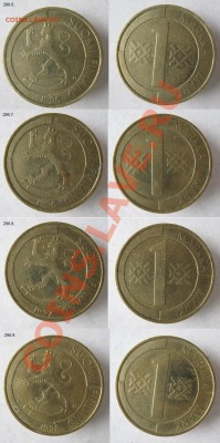 Разная инострань - 296 6 7 8 и 9 Финляндия 1 марка 1995 и тд