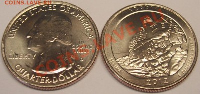 НОВИНКА! 25центов из серии"Нац. Парки США" "Maine" №13 - 13 парк.JPG