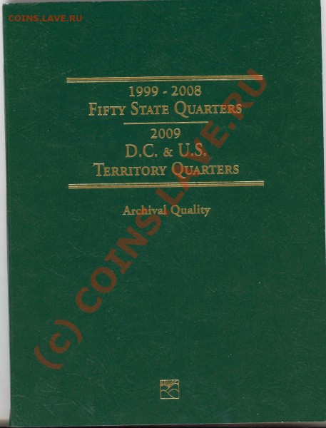 Продам полный набор квотеров США в альбоме - littleton folder states+terr
