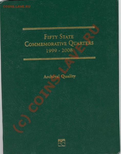 Продам полный набор квотеров США в альбоме - littleton folder only states