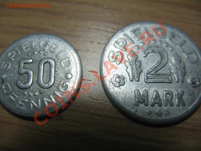 Германия 500 mark 1923A, 200mark 1923A - игровой жетон.JPG
