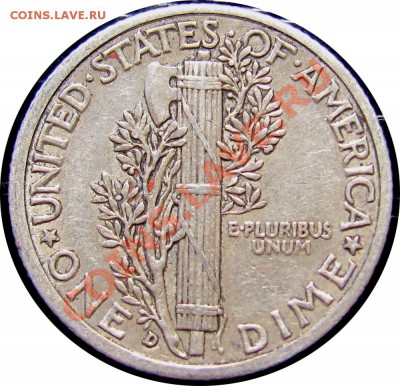 Q34 Ag США 10¢ 1938D Mercury Dime VF-XF до 06.07 в 22°° - Q34 USA 10c 1938D_3