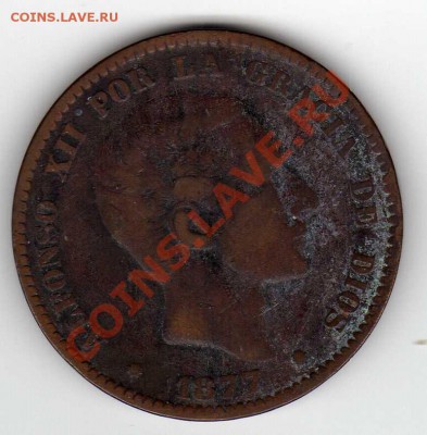ИСПАНИЯ 10 СЕНТИМО 1878 ДО 05.07.12 В 22.00МСК (2625) - img907