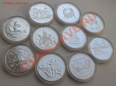 КАНАДА. Юбилейные серебряные доллары в UNC и PROOF - IMG_1151.JPG