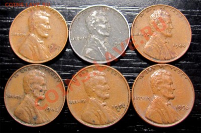 Q37 США 1¢ 6 шт. 1941-43-44-46-52D-56 до 08.07 в 22°° - Q37 USA 1c 6 pcs_1