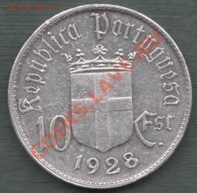 Португалия 10 эскудо 1928г (22.00 МСК 6.07) - 2