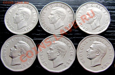 Q41 Канада 5¢ 6 шт. 1940-42-47-49-50-51 до 08.07 в 22°° - Q41 5c 40-42-47-49-50-51_2