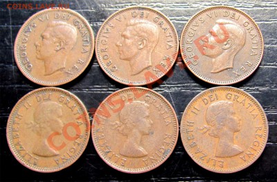 Q43 Канада 1¢ 6 шт. 1950-51-52-53-54-55 до 09.07 в 22°° - Q43 1c 50-51-52-53-54-55_2