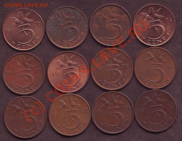 5 центов Нидерланды - 20 шт (с 1 руб). До 21.00 6.09.2009 г. - Голанндия_5ц.JPG