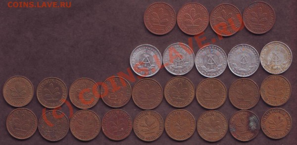 5 пфеннигов ФРГ - 18 шт (с 1 руб). До 21.00 6.09.2009 г. - ФРГ_5п_обр.JPG