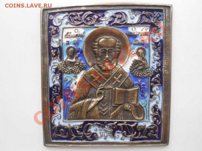 Иконы - металлопластика, а также альбом с марками. - НИКОЛАЙ Ч. ЭМАЛЬ.
