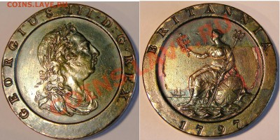 2 пенса 1797 "Колесо телеги" - 2п