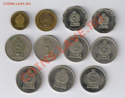 ШРИ ЛАНКА 11 монет до 18.07.2012г 21-00 - 11 монет ШРИ ЛАНКА