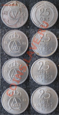 Разная инострань - 299 А Швеция 25 эре