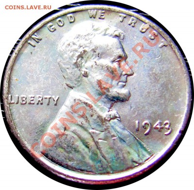 Q22 США 1¢ 1943 USA Lincoln Cent (стальной) UNC 19.07 в 22°° - Q22 1C 1943_1