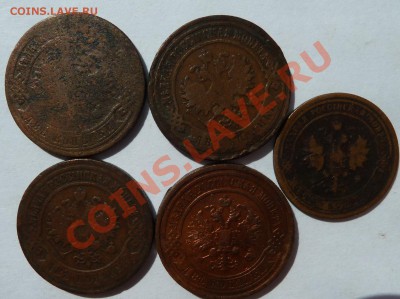 2 копейки 1869,1900,1901,1912+1 коп.1901 до 17.7.2012(22.00) - 2копав