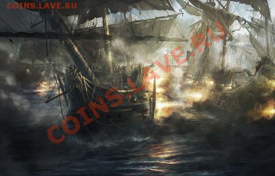Монеты с Корабликами - Трафальгарское сражение