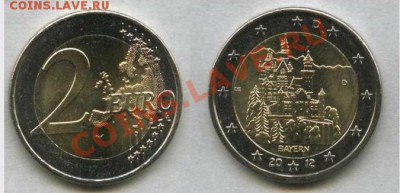 2 ЕВРОВЫЕ МОНЕТЫ ГЕРМАНИИ ТУТ!ИЗ РОЛЛОВ! - 2 евро Бавария2.JPG