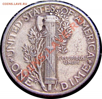 Q52 Ag США 10¢ 1928 Mercury Dime VF-EF до 23.07 в 22°° - Q52 USA 10c 1928 VF-XF_3