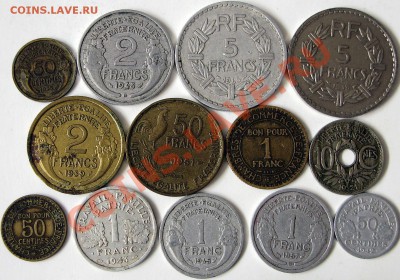 Франция, кучка монет на оценку 20е-50е года - 0e137598a689be5e373f4c5801d79033