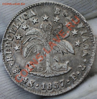4 Soles 1857 Боливия - Изображение 044