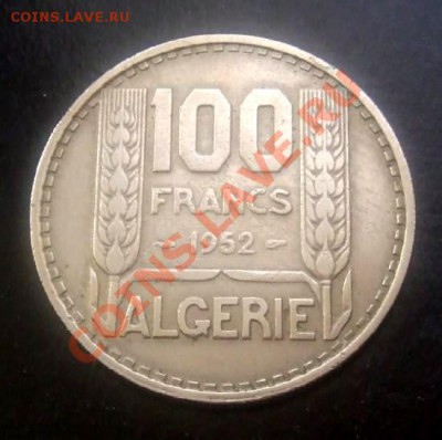 АЛЖИР 100 франков (1952) до 24.07. (22.00) - Алжир 100 франков (1952) Р