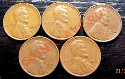 Q74 Подборка США 1¢ 5 шт. 1941-44-44s-46-56 до 27.07 в 22°° - Q74 USA 1c 5 pcs 41-44-44s-46-56_1
