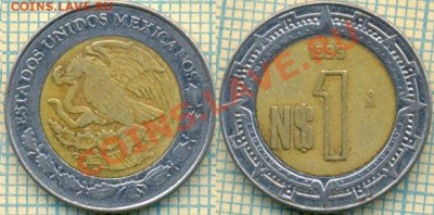 Мексика,1993,1песо,до26.07.2012г 22.00 по Москве - Мексика1993г1песо